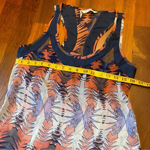 Y2K racerback tank top, semi-sheer, Costa Blanca Size 36 aka XS - Picture 5 of 7